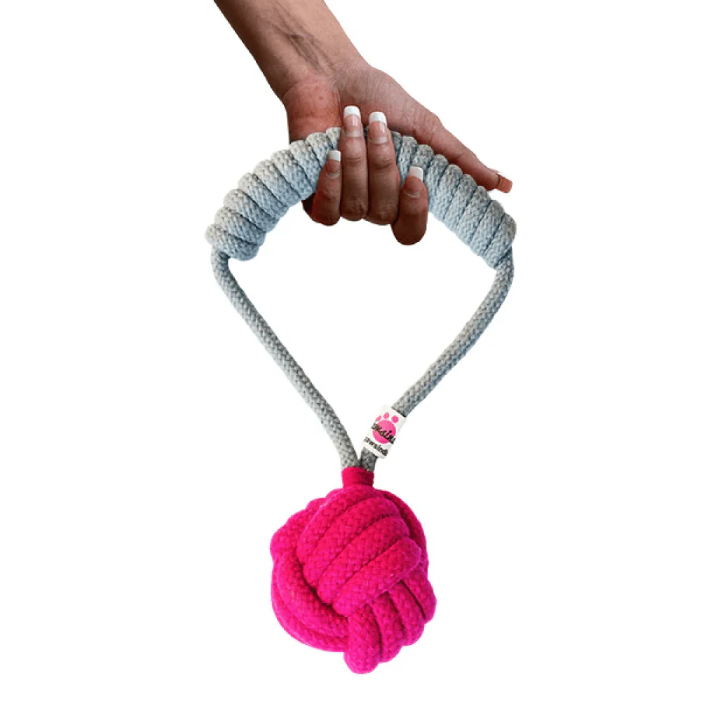 Pawsindia Tug of War Rope Toy for Dogs (Grey) - Image 3