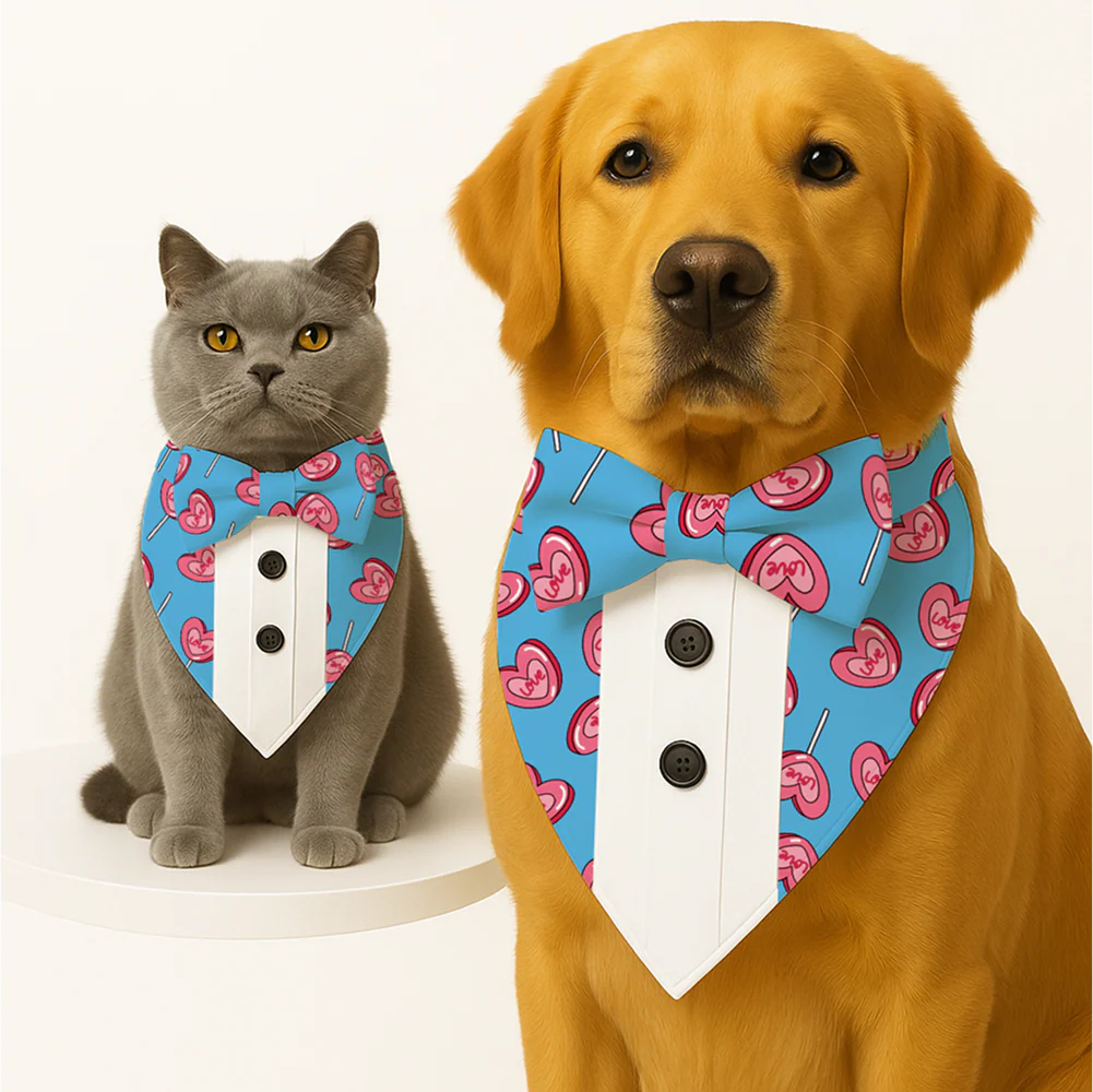 PawsIndia Valentines Edition Heart Candy Printed Tuxedo for Dogs and Cats - Image 2