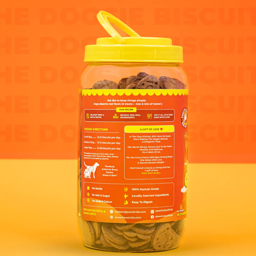 Pawsindia The Doggie Roasted Lamb Help Skin & Coat Dog Biscuits - Image 3