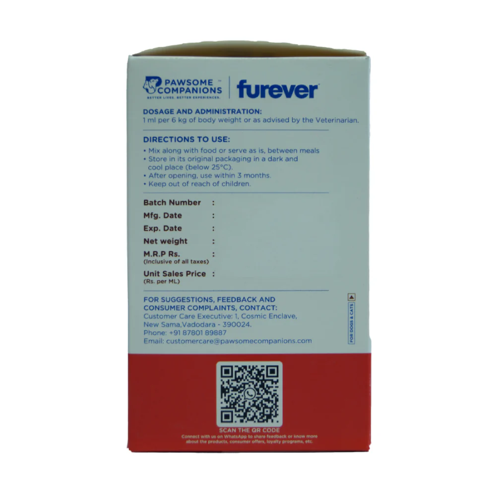 Pawsome Companion Furever Salmon Oil for Dogs & Cats 500ml - Image 7