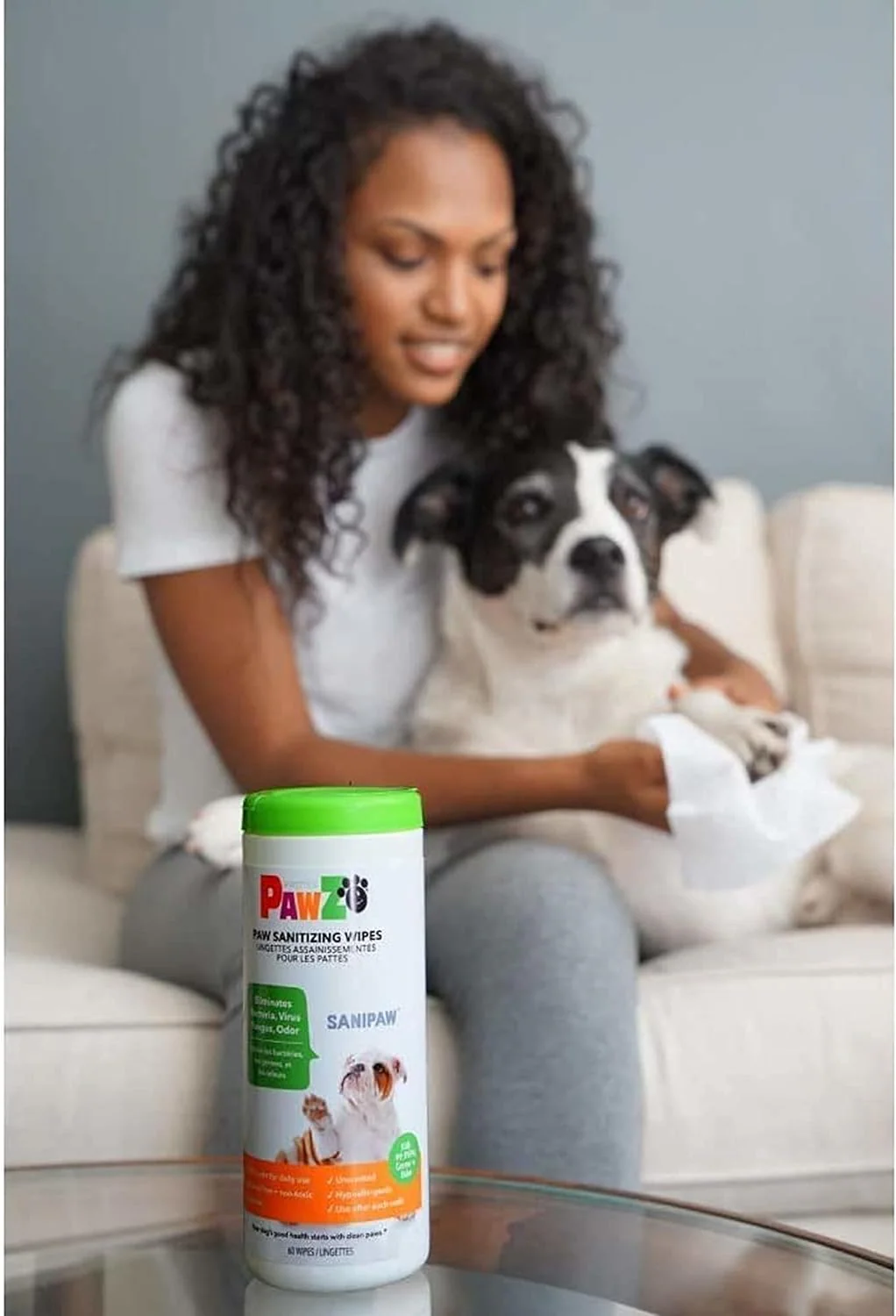 PawZ SANIPAW Wipes for Dogs (White) - Image 10