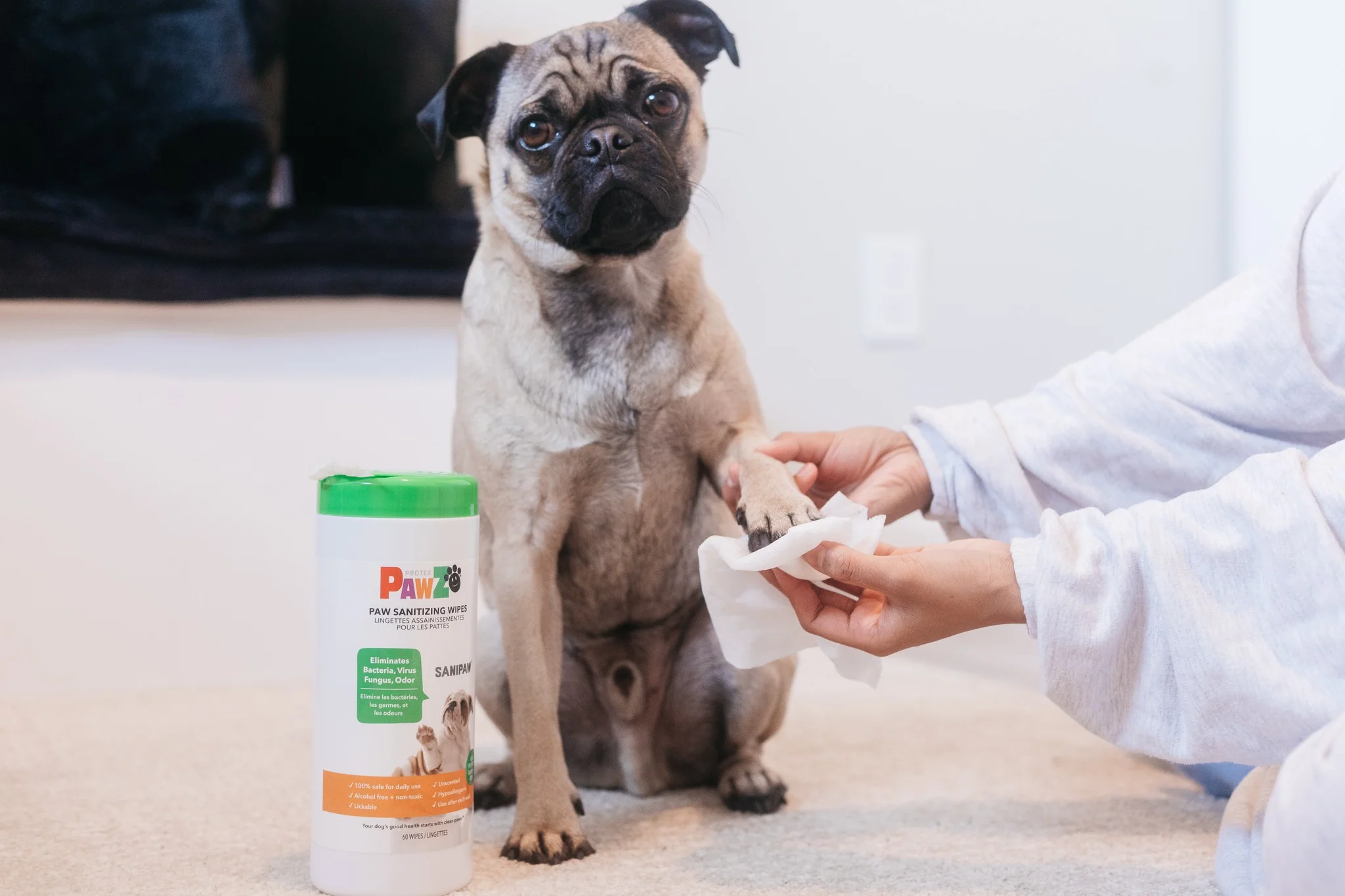PawZ SANIPAW Wipes for Dogs (White) - Image 4