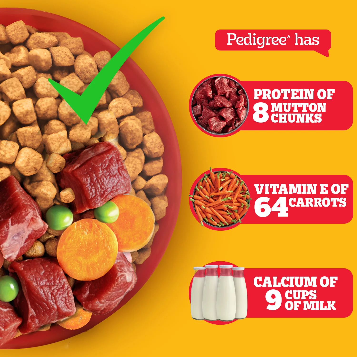 Pedigree Meat & Rice Adult Dog Dry Food - Image 5