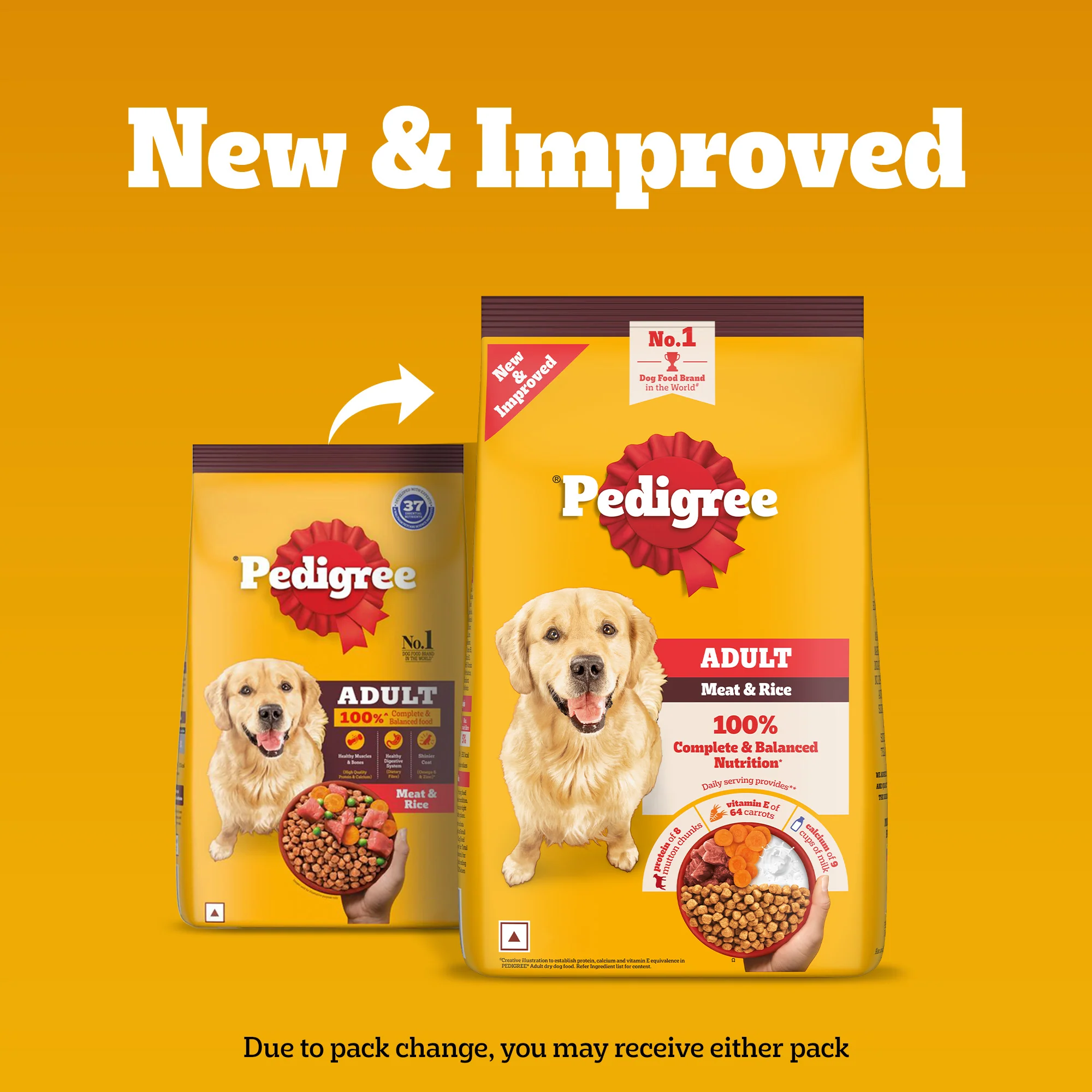 Pedigree Meat & Rice Adult Dog Dry Food - Image 2