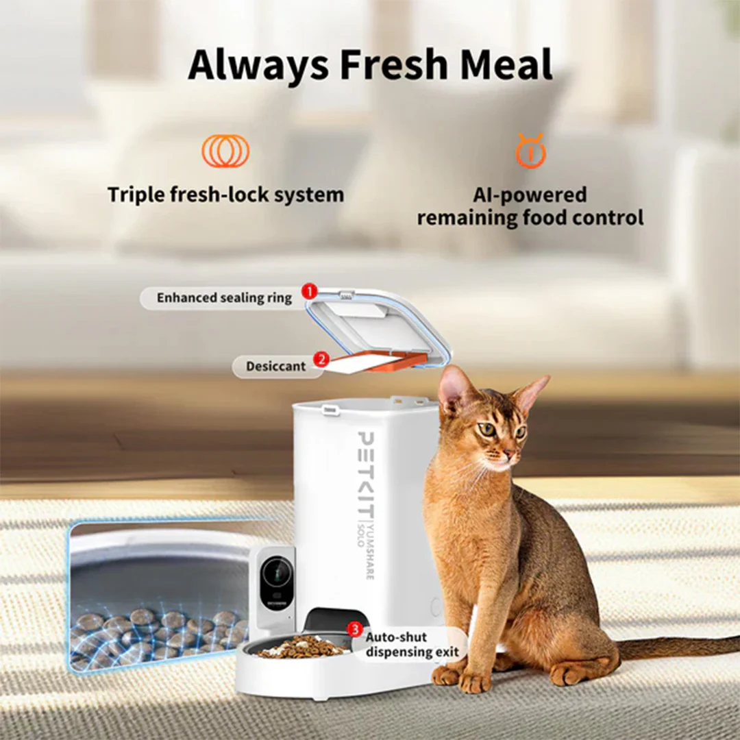 Pedigree Chicken and Milk Dry Food & Petkit YumShare Solo Automatic 2.4G WiFi Food Dispenser with HD Camera Dog Puppy Combo - Image 23