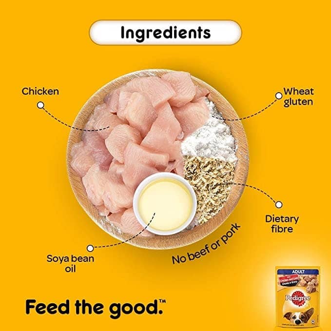 Pedigree Chicken and Vegetables Dry and Chicken and Liver Chunks in Gravy Wet Adult Dog Food Combo - Image 13
