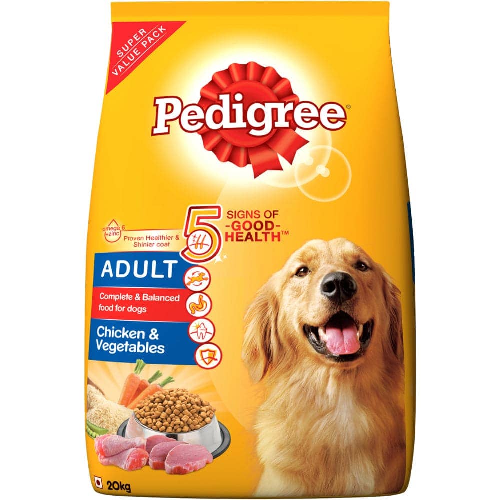Pedigree Chicken and Vegetables Dry and Chicken and Liver Chunks in Gravy Wet Adult Dog Food Combo - Image 7