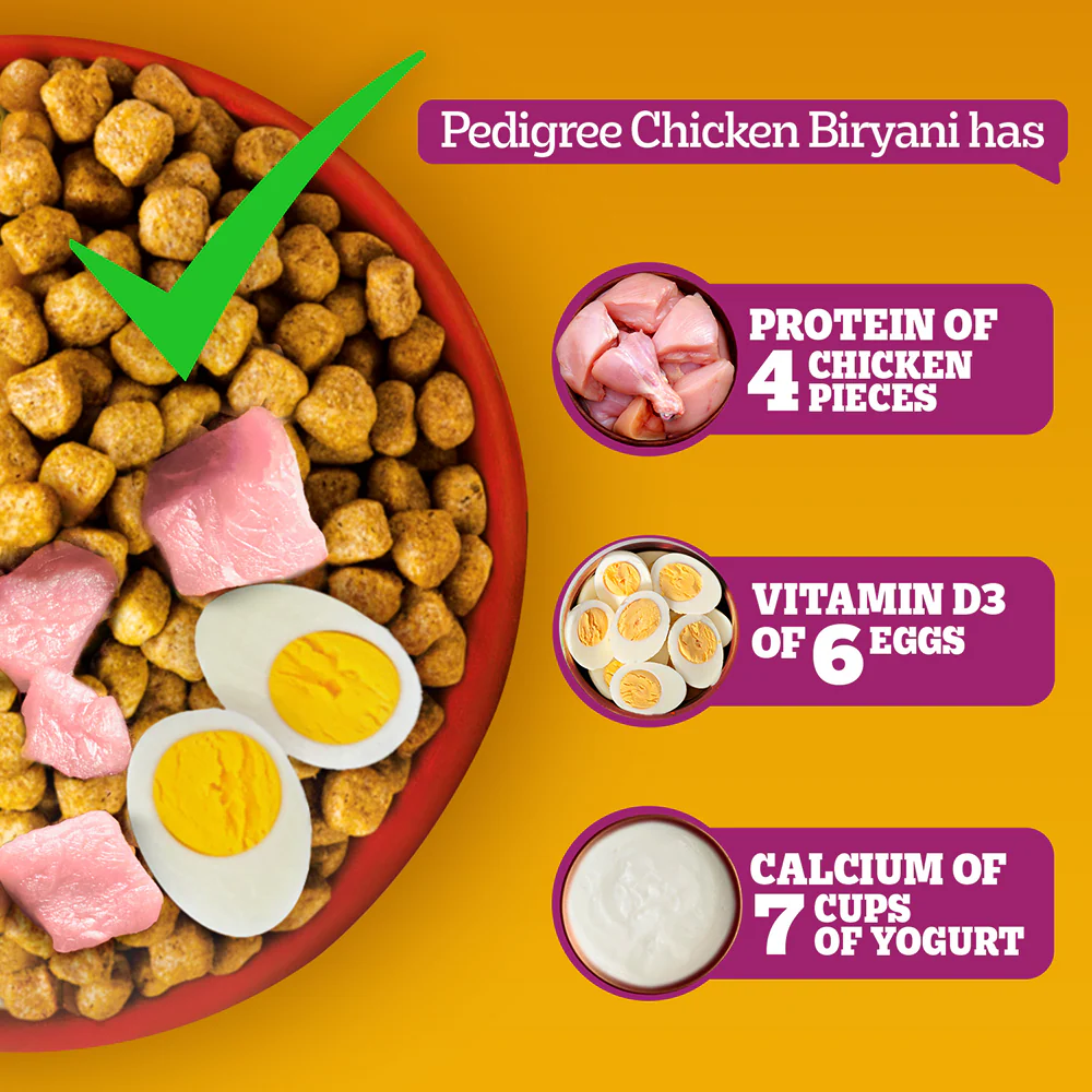 Pedigree Chicken Biryani Flavour Adult Dog Dry Food - Image 3
