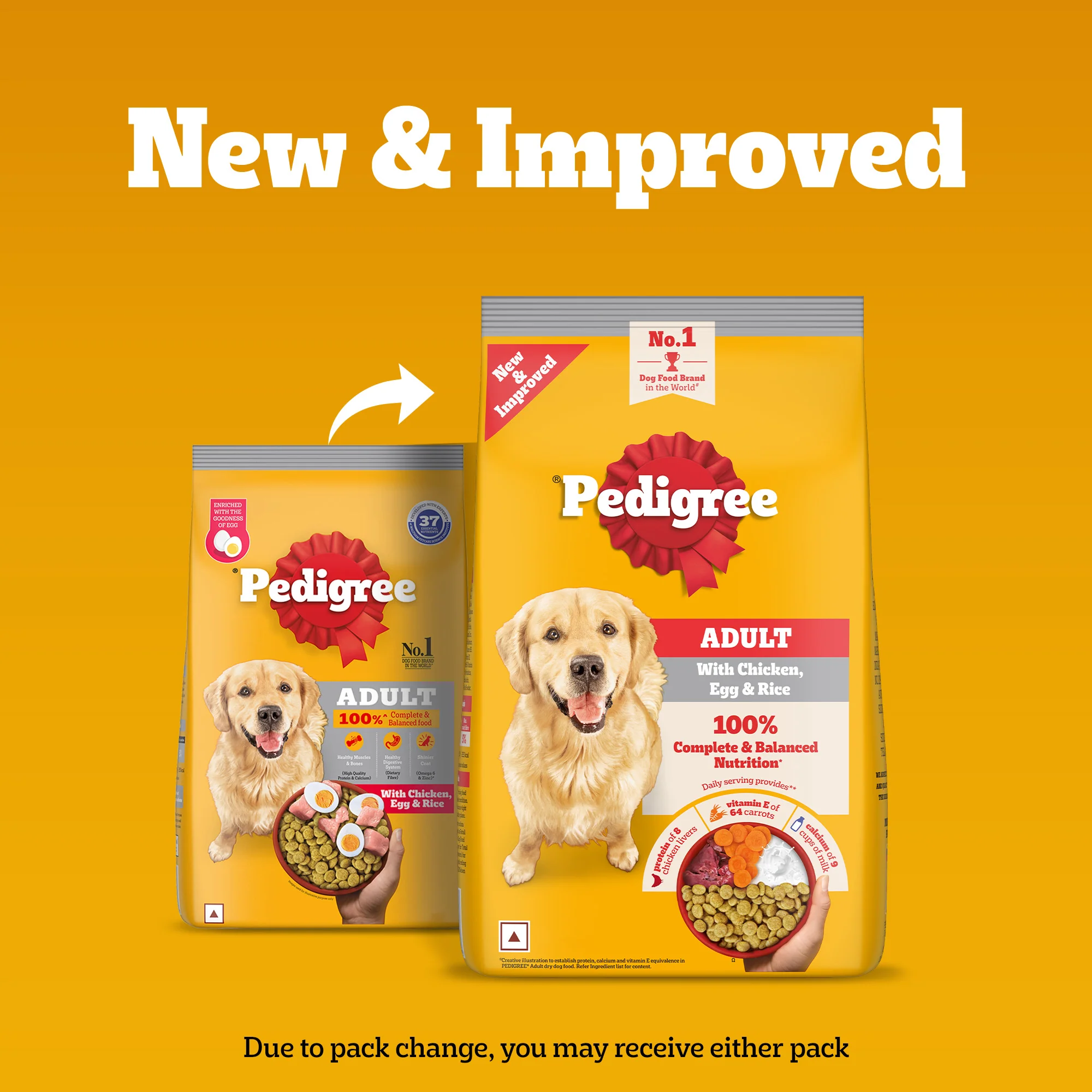 Pedigree Chicken, Egg and Rice Adult Dog Dry Food - Image 2