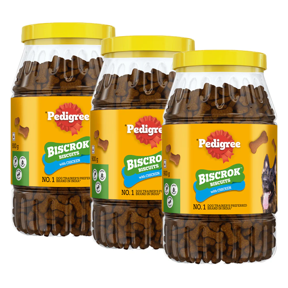 Pedigree Chicken Flavour (4+ Months) Biscrok Biscuits Jar Treats for Dogs - Image 16