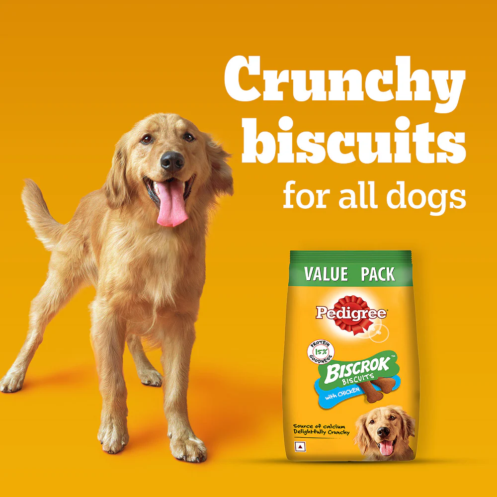 Pedigree Chicken Flavour Biscrok Biscuits Dog Treats (900g) - Image 2