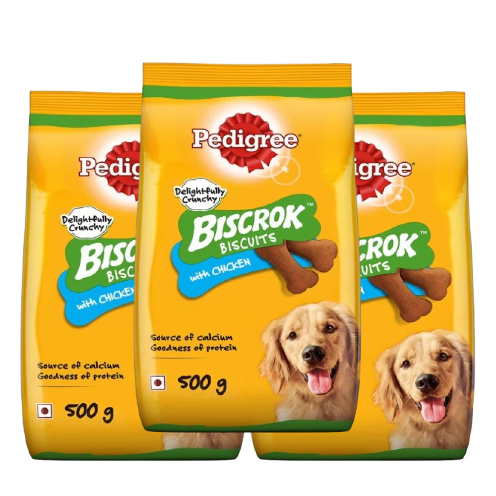 Pedigree Chicken Flavour Biscrok Dog Biscuits Dog Treats (500g) - Image 17