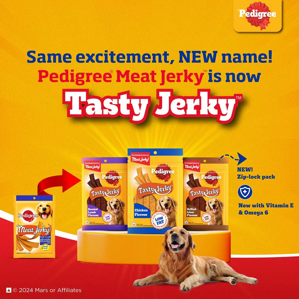 Pedigree Chicken & Liver Flavour Tasty Jerky Dog Treat - Image 8