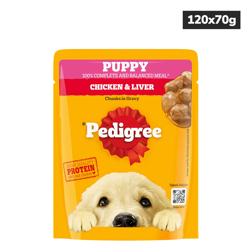 Pedigree Chicken & Liver Chunks in Gravy Puppy Wet Dog Food - Image 24