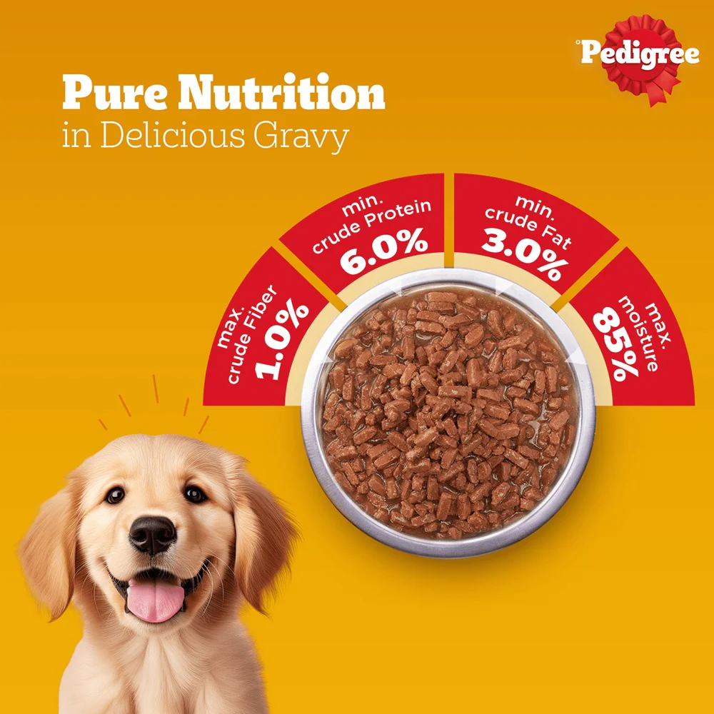 Pedigree Chicken & Liver Chunks in Gravy Puppy Wet Dog Food - Image 7