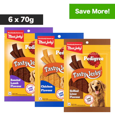 Pedigree Chicken & Liver, Grilled Liver and Roasted Lamb Flavour Tasty Jerky Dog Treat Combo - Image 16