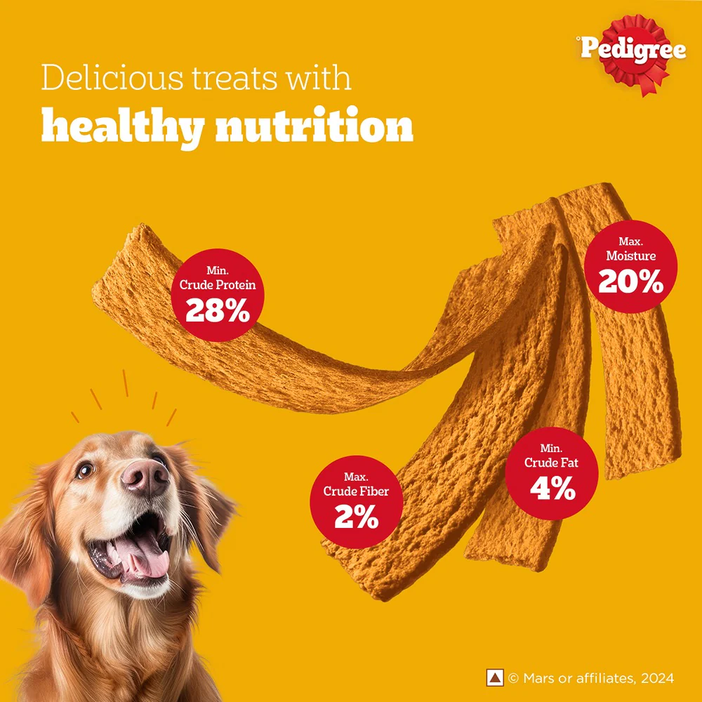 Pedigree Chicken & Liver Flavour Tasty Jerky Dog Treat - Image 3