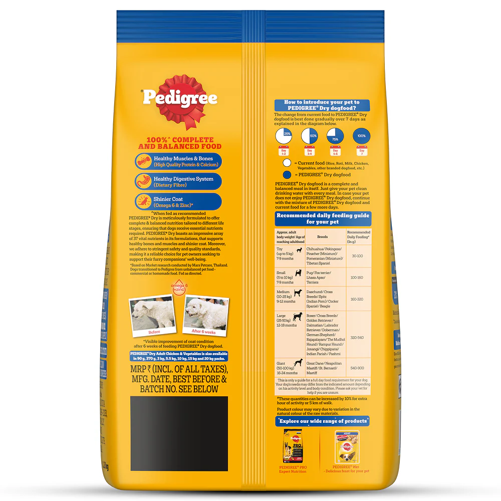 Pedigree Chicken and Vegetables Adult Dry Dog Food - Image 16