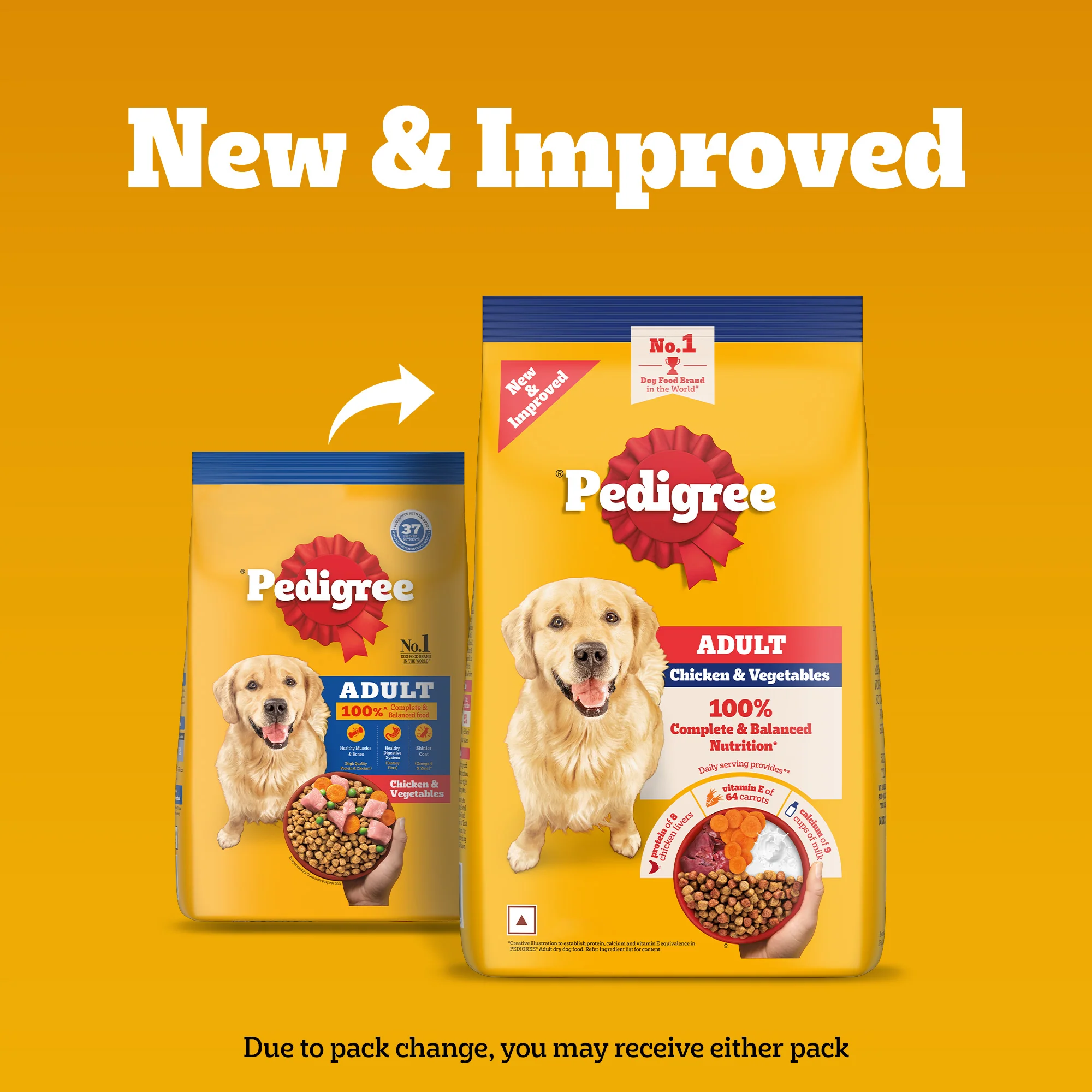 Pedigree Chicken and Vegetables Adult Dry Dog Food - Image 2