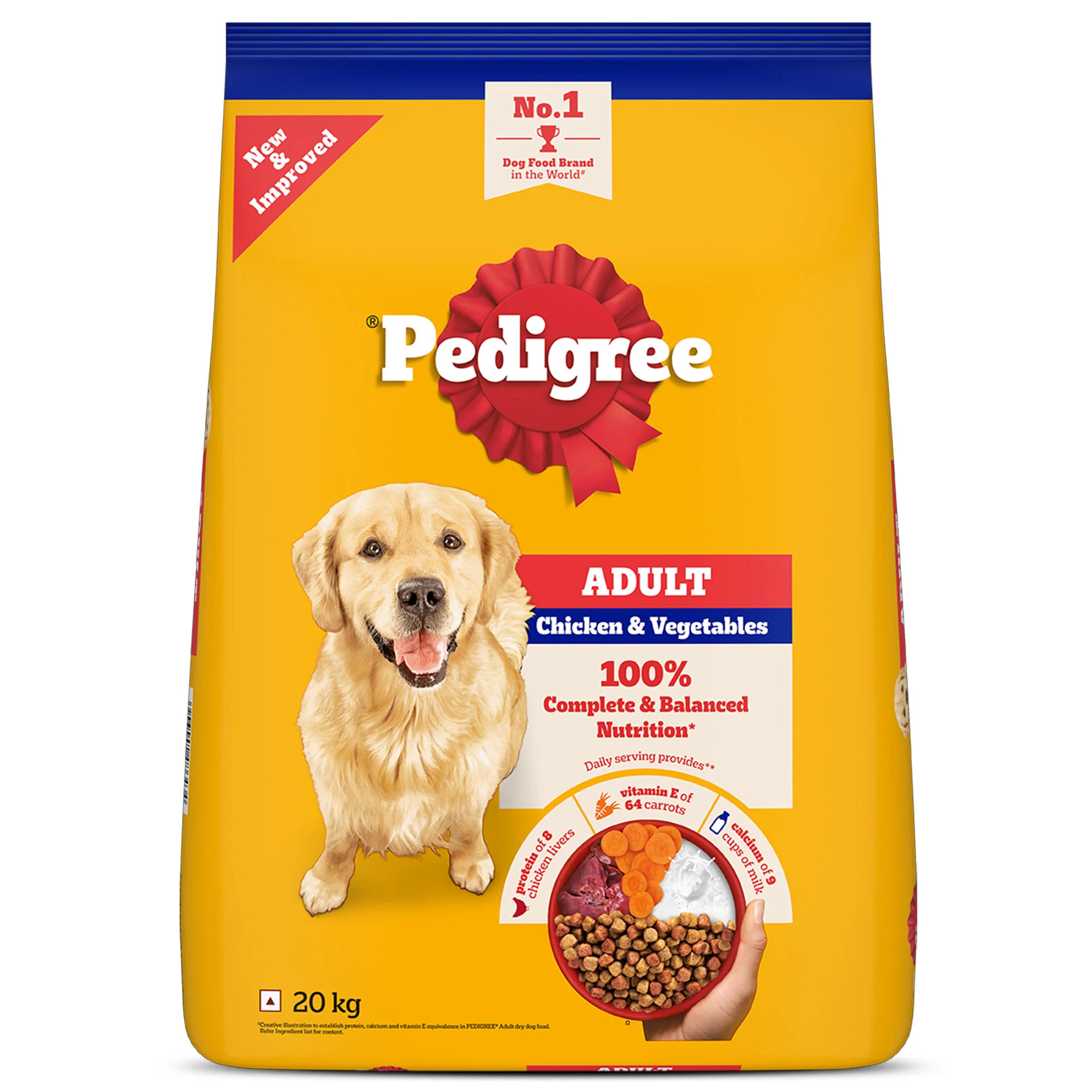 Pedigree Chicken and Vegetables Adult Dog Dry Food - Image 25