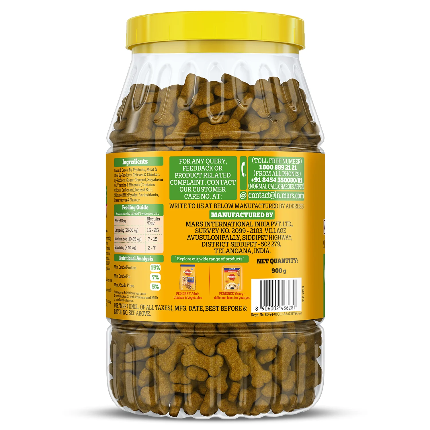 Pedigree Chicken with Milk Flavour (4+ Months) Biscrok Biscuits Jar Treats for Dogs - Image 15