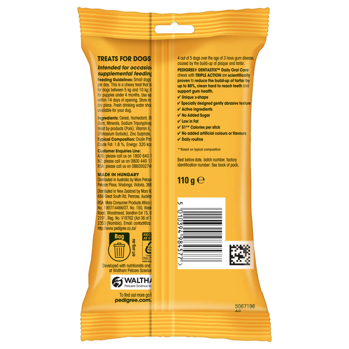 Pedigree Dentastix Oral Care for Adult (Small Breed of 5 to 10 kg) Dog Treats - Image 19