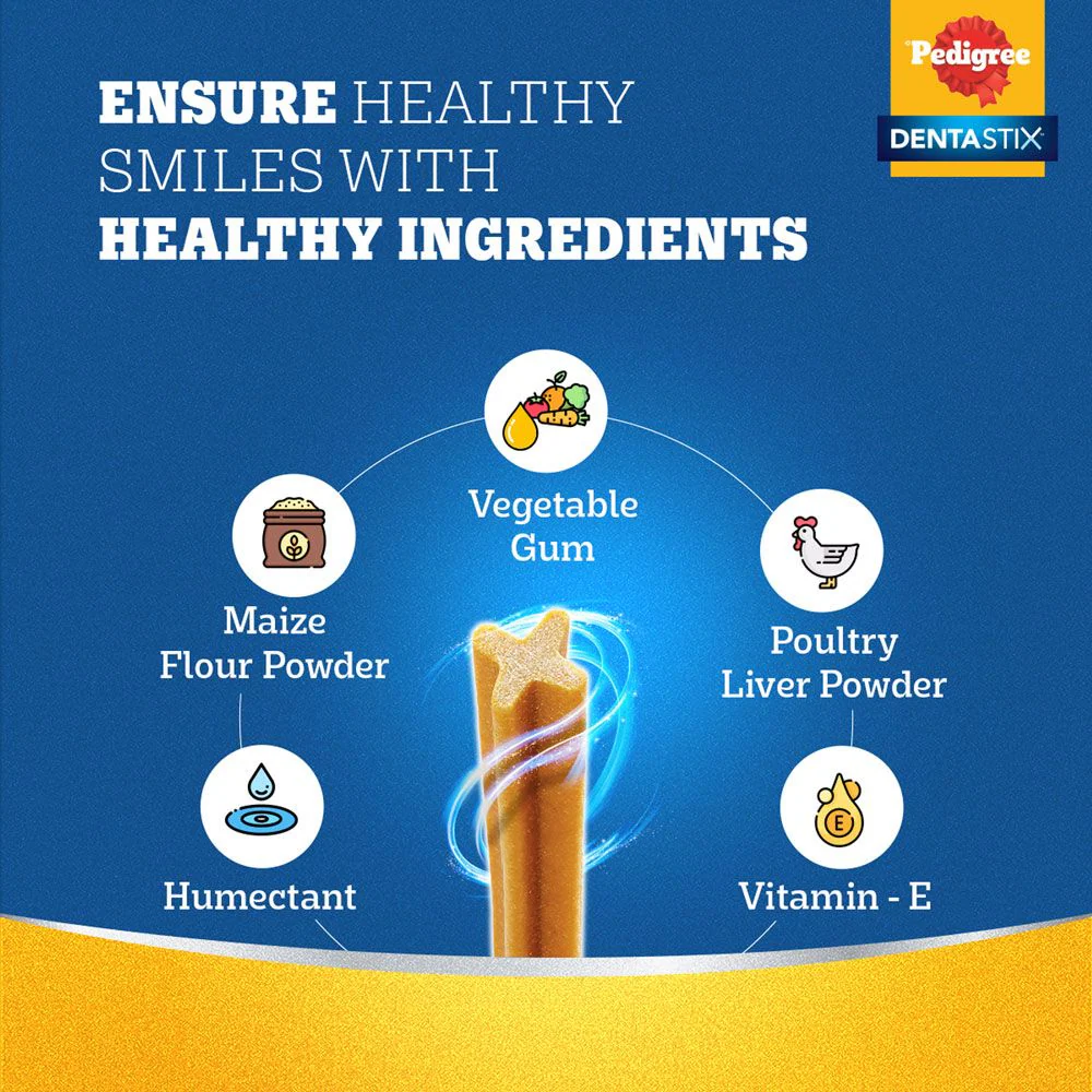 Pedigree Dentastix Oral Care for Adult (Medium Breed 10 to 25 kg) Dog Treats - Image 8