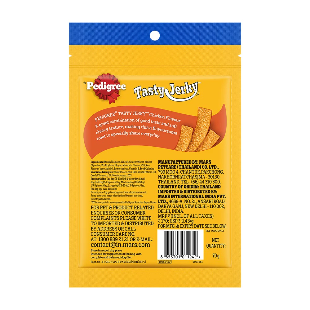 Pedigree Dentastix Oral Care for Adult (Small Breed of 5 to 10 kg) and Pedigree Chicken & Liver Flavour Tasty Jerky Dog Treats Combo - Image 15
