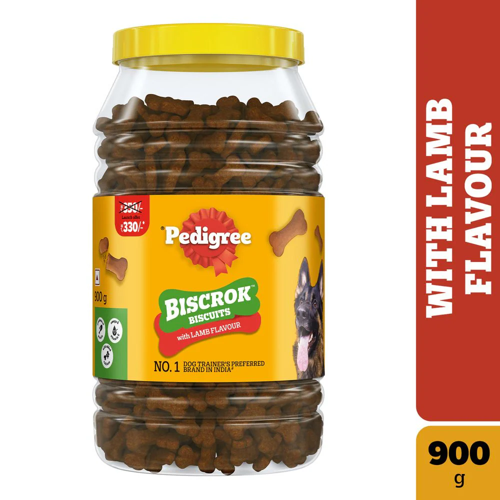 Pedigree Lamb Flavour (4+ Months) Biscrok Biscuits Jar Treats for Dogs - Image 15