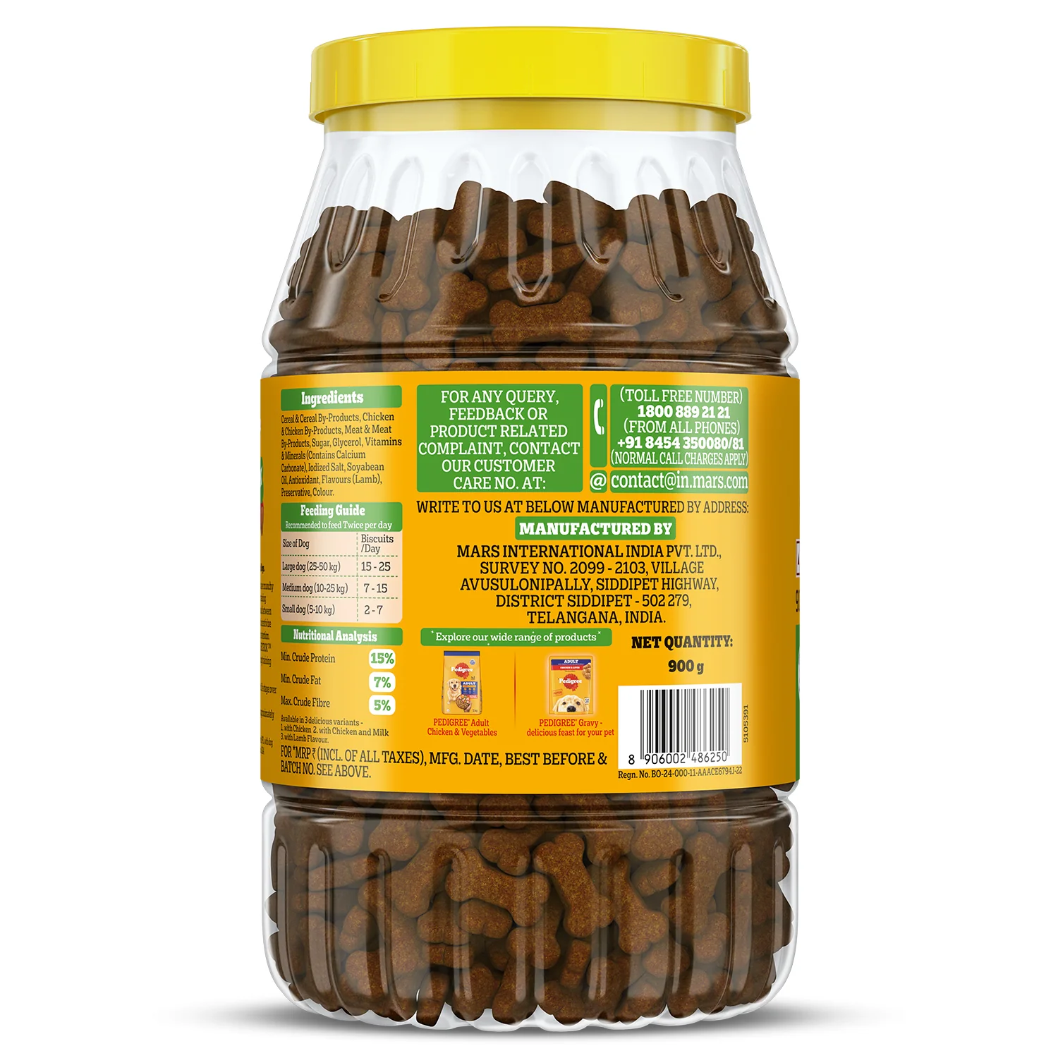 Pedigree Lamb Flavour (4+ Months) Biscrok Biscuits Jar Treats for Dogs - Image 16