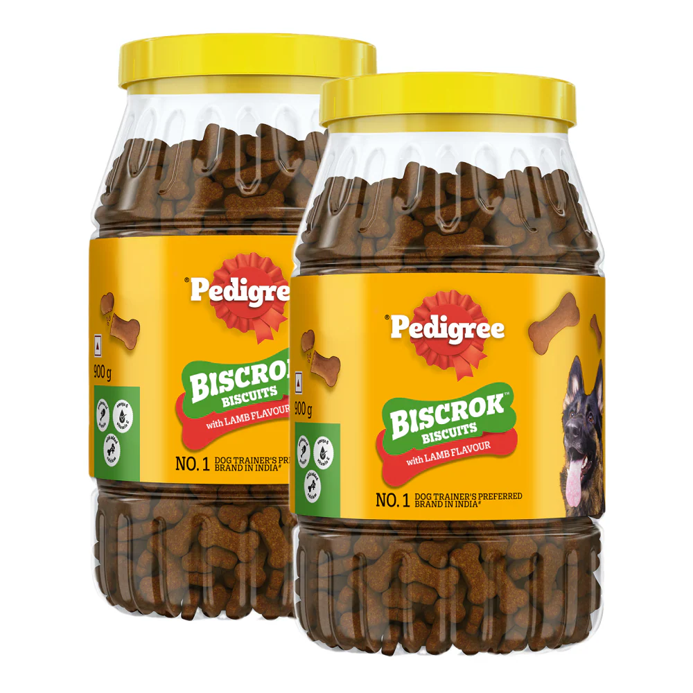 Pedigree Lamb Flavour (4+ Months) Biscrok Biscuits Jar Treats for Dogs - Image 17
