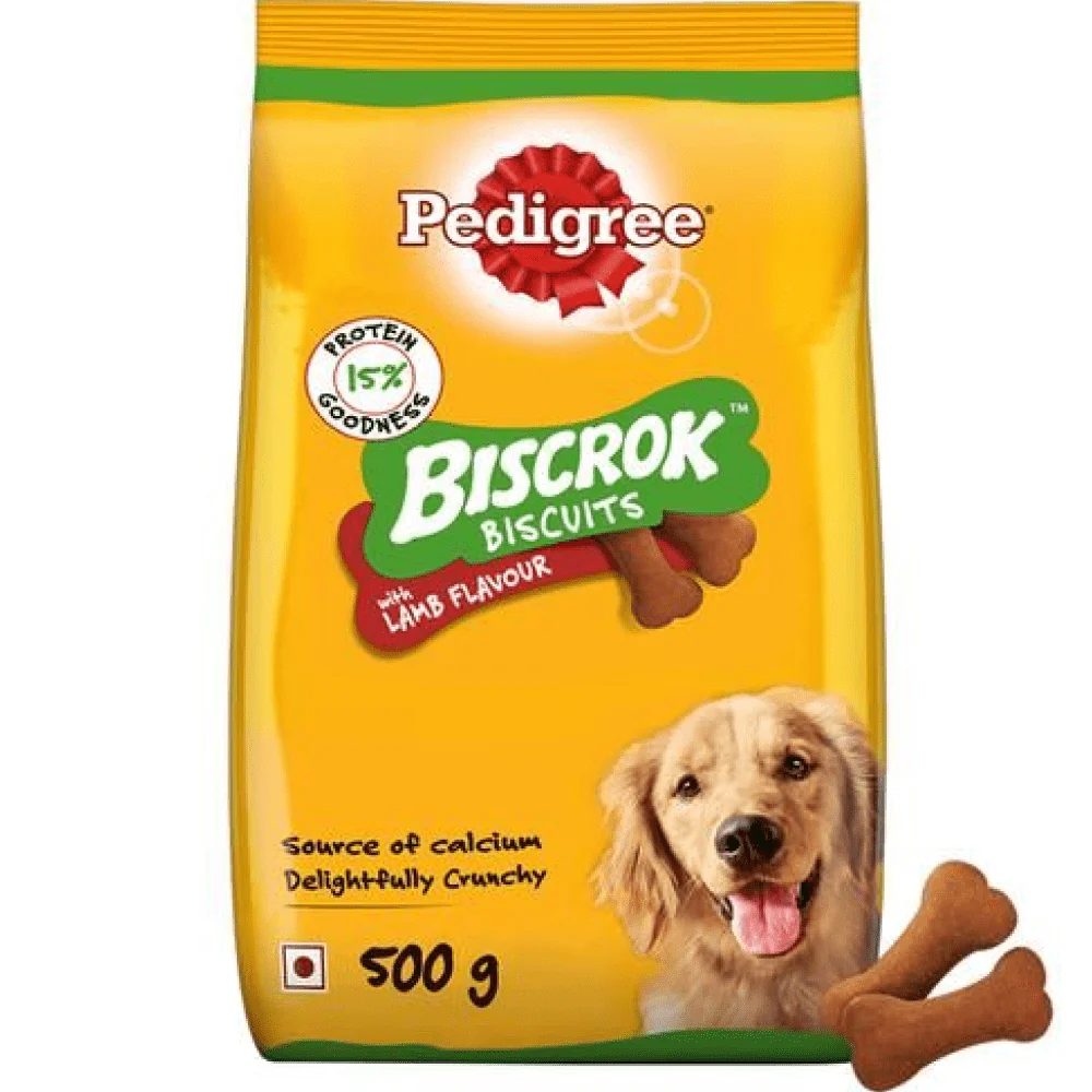 Pedigree Lamb Flavour Biscrok Biscuits Dog Treats (500g) - Image 16