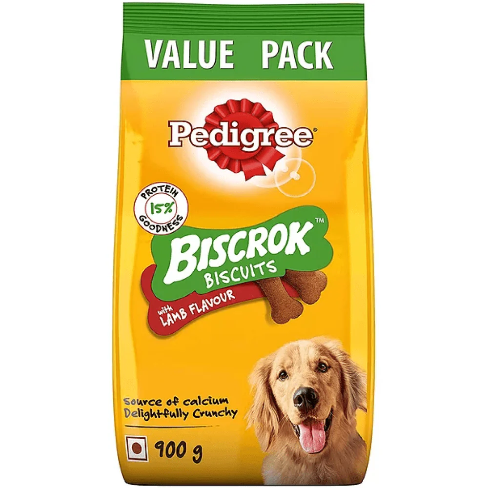 Pedigree Lamb Flavour Biscrok Biscuits Dog Treats (500g) - Image 17