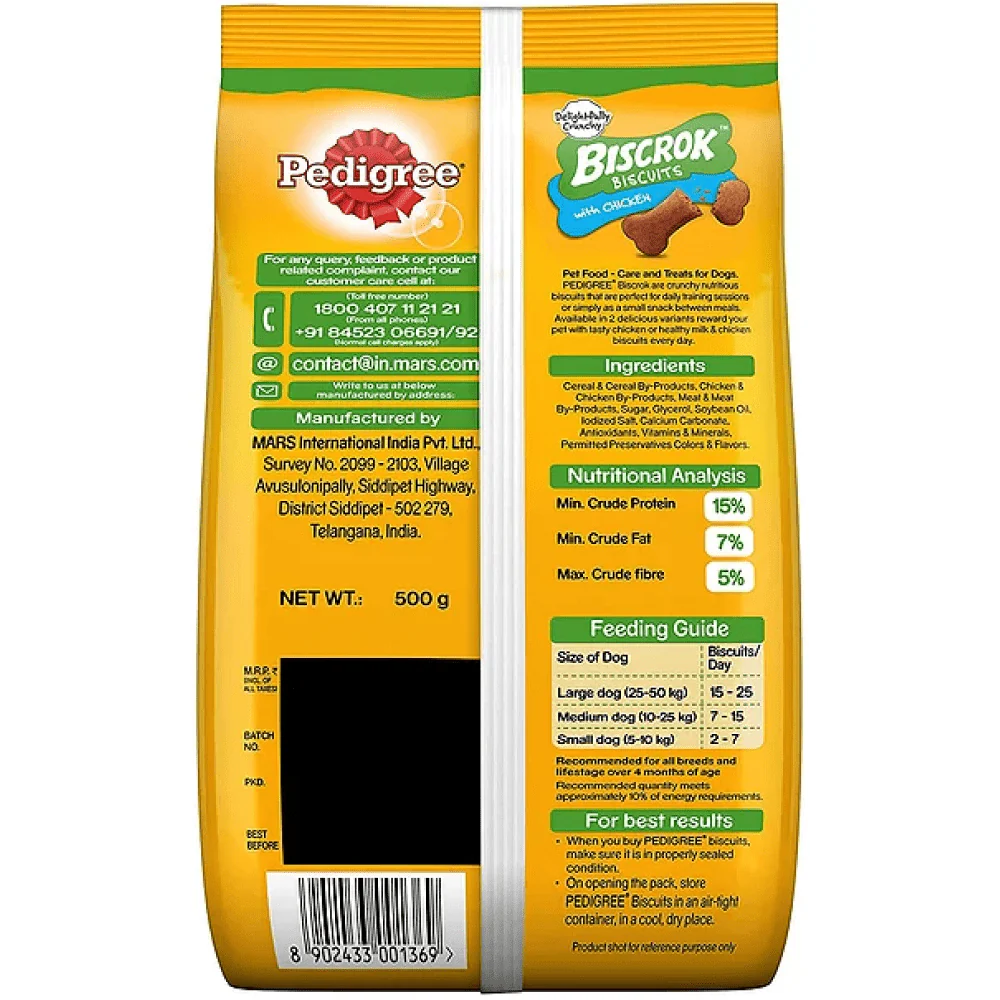 Pedigree Lamb Flavour Biscrok Biscuits Dog Treats (500g) - Image 18