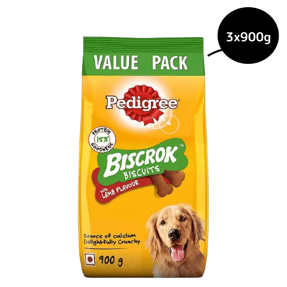 Pedigree Lamb Flavour Biscrok Biscuits Dog Treats (900g) - Image 19