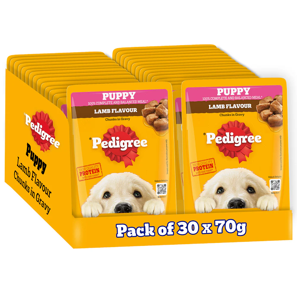 Pedigree Lamb Flavour Chunks in Gravy Puppy Wet Food - Image 26