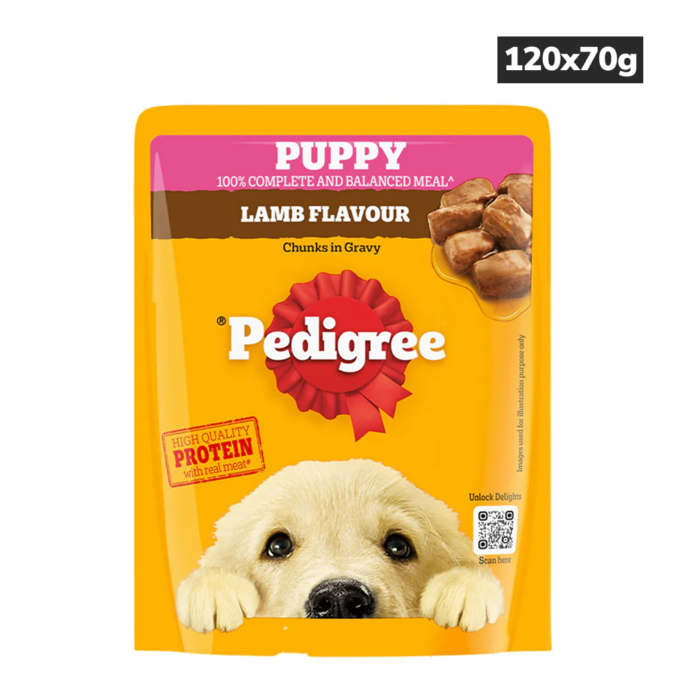 Pedigree Lamb Flavour Chunks in Gravy Puppy Wet Food - Image 27