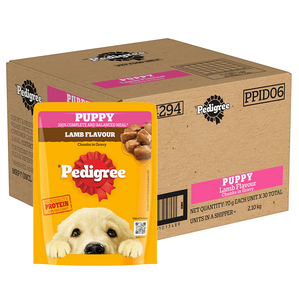 Pedigree Lamb Flavour Chunks in Gravy Puppy Wet Food - Image 19