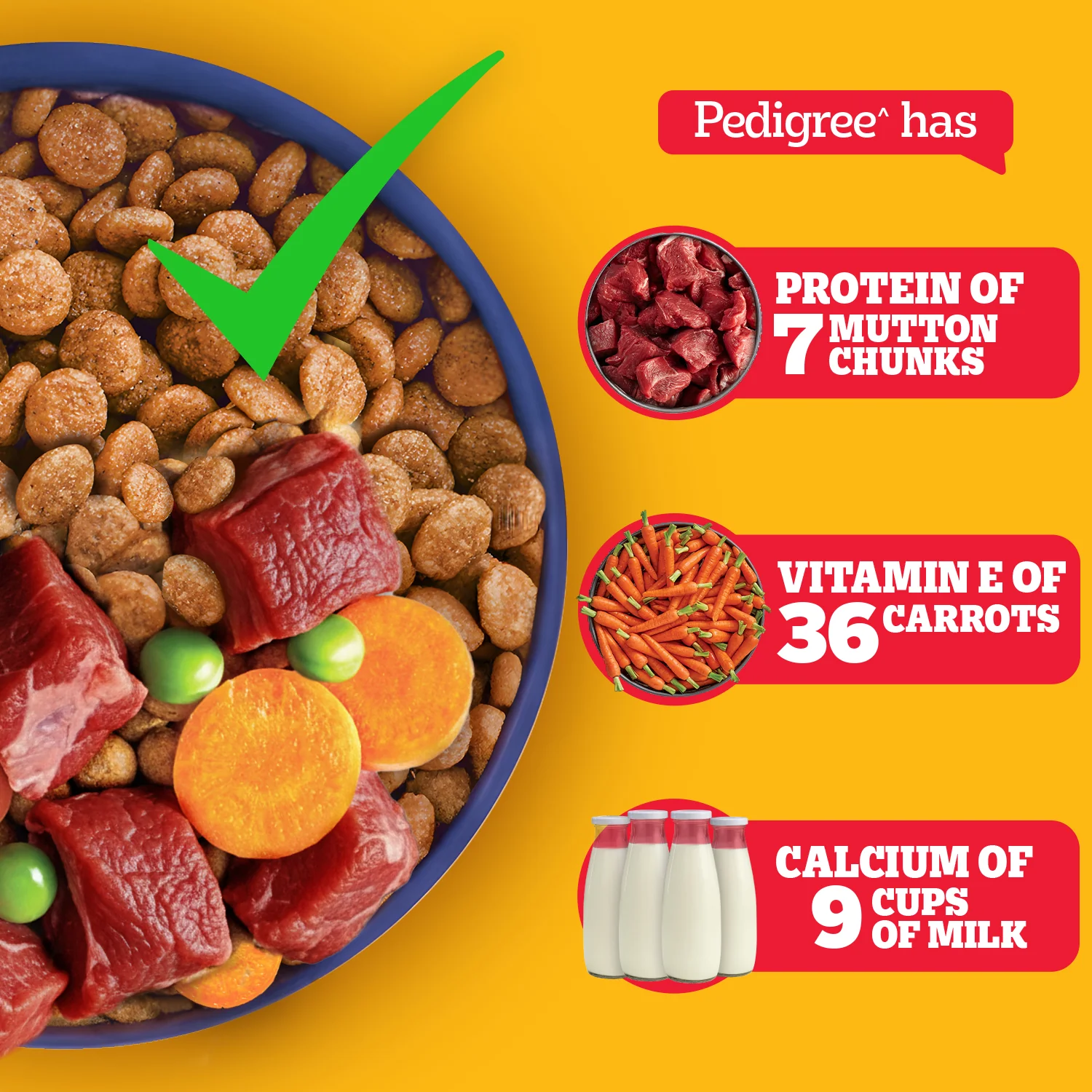 Pedigree Meat & Milk Puppy Dog Dry Food - Image 12