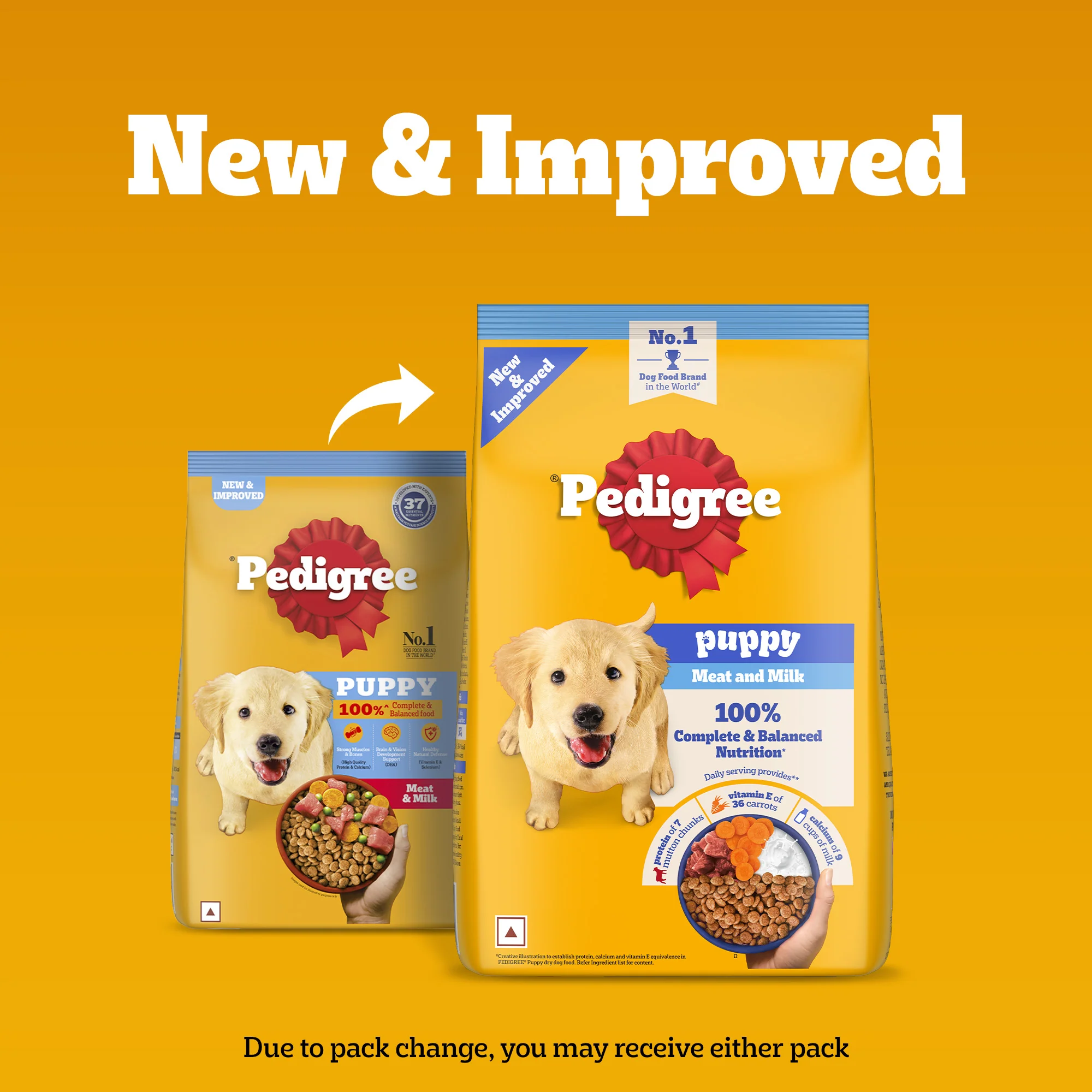 Pedigree Meat & Milk Puppy Dog Dry Food - Image 2