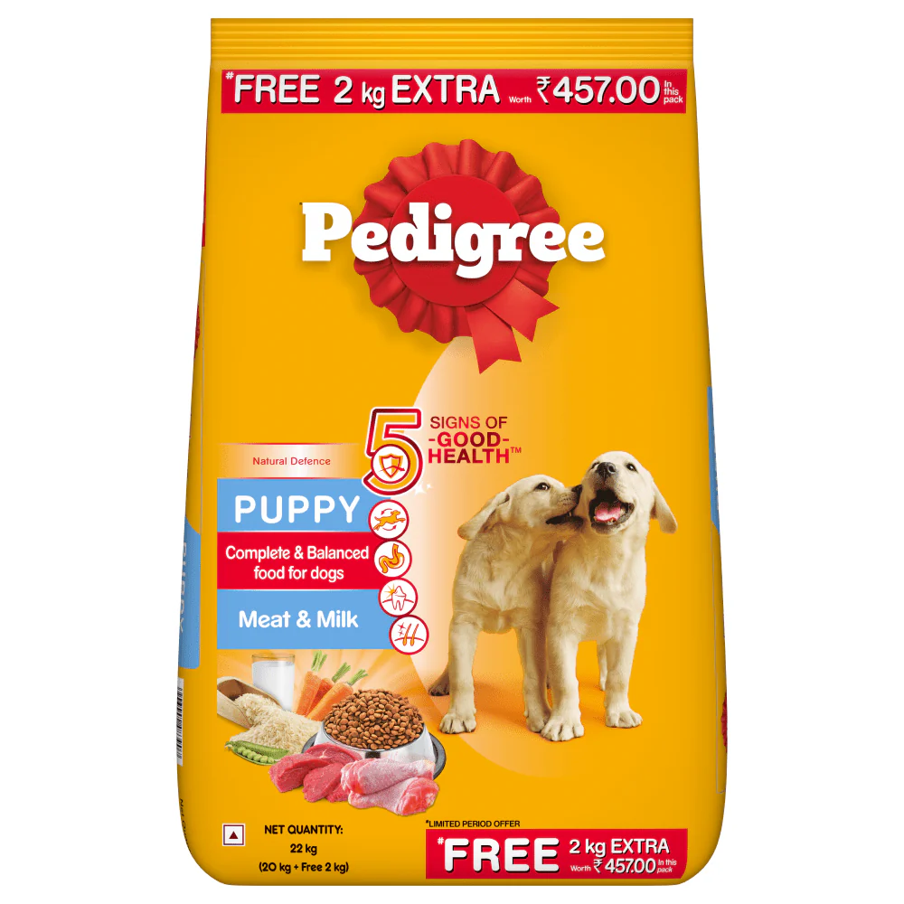 Pedigree Meat & Milk Dry and Chicken Chunks in Gravy Wet Puppy Food Combo - Image 9