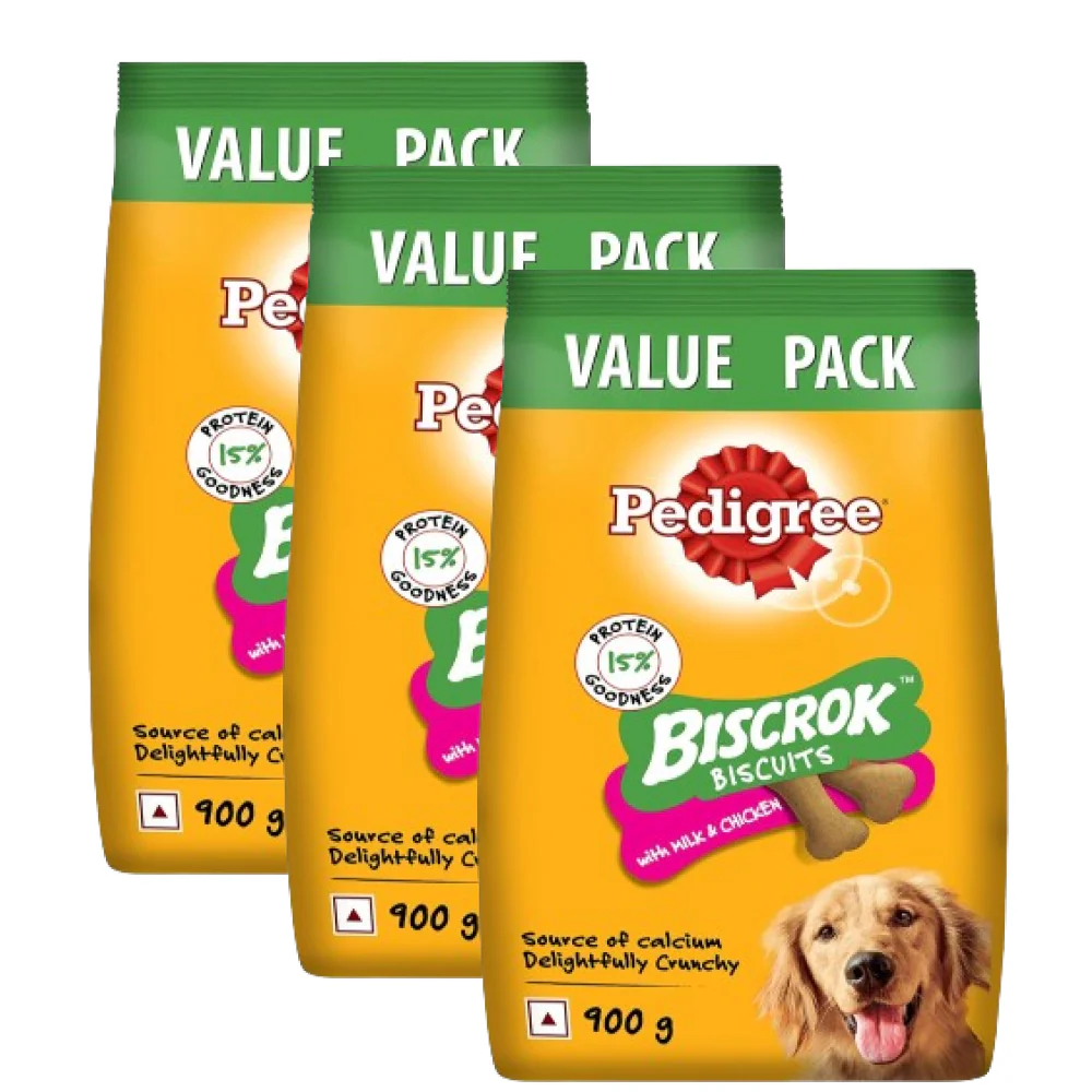 Pedigree Milk and Chicken Flavour Biscrok Biscuits Dog Treats (900g) - Image 10