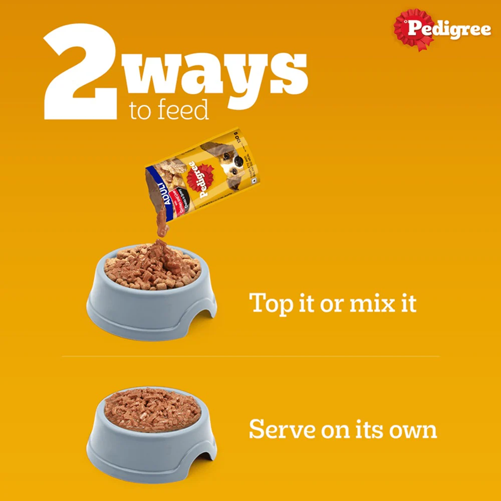 Pedigree PRO Active Adult Large Breed Dry Food, Pedigree Chicken Liver Gravy Adult Dog Wet Food Combo - Image 19