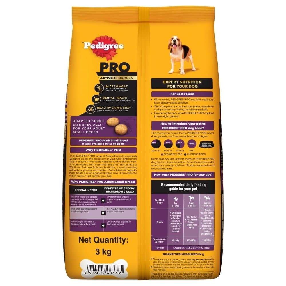 Pedigree PRO Expert Nutrition Adult Dry Food for Small Breed and Pedigree Dentastix Oral Care for Adult (Small Breed of 5 to 10 kg) Treats Combo for Dogs - Image 3