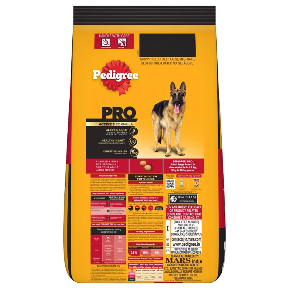 Pedigree PRO Expert Nutrition Active Adult (18 Months Onwards) Large Breed Dog Dry Food - Image 16