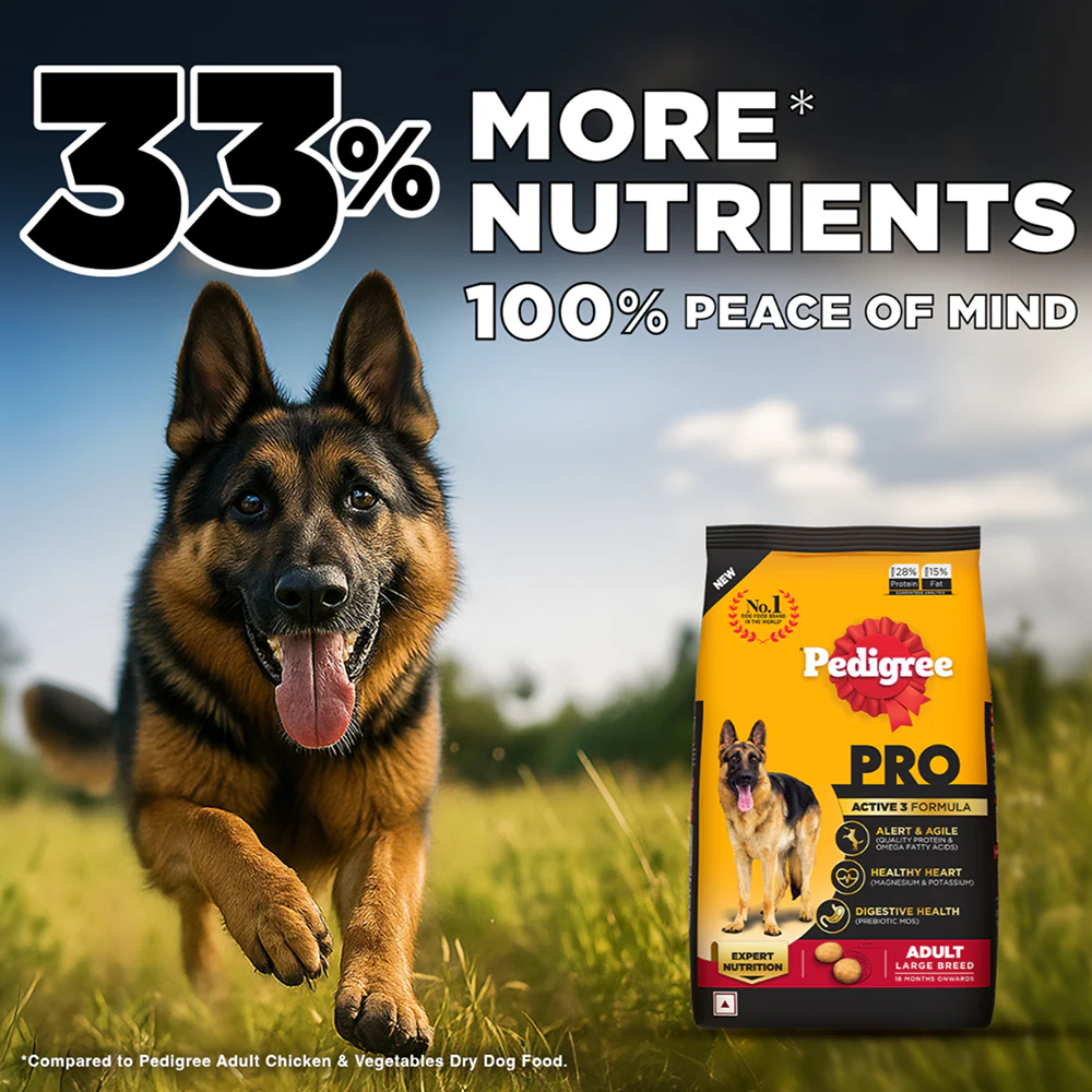 Pedigree PRO Expert Nutrition Active Adult (18 Months Onwards) Large Breed Dog Dry Food - Image 3