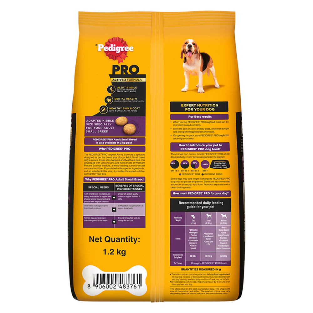 Pedigree PRO Expert Nutrition Adult Dog Dry Food for Small Breed - Image 18