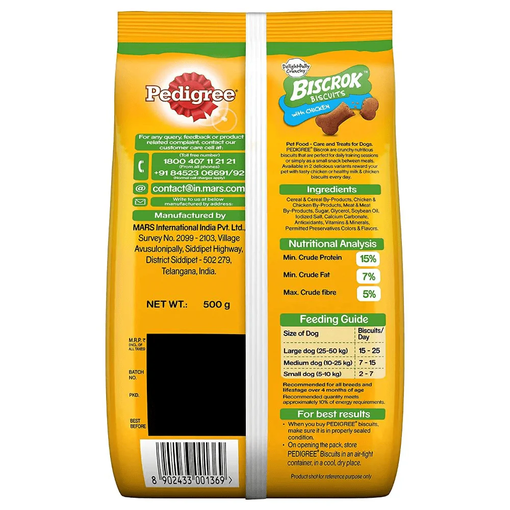 Pedigree PRO Large Breed Puppy Dry Food and Chicken Flavour Biscrok Treat Combo (3kg +900g) - Image 5