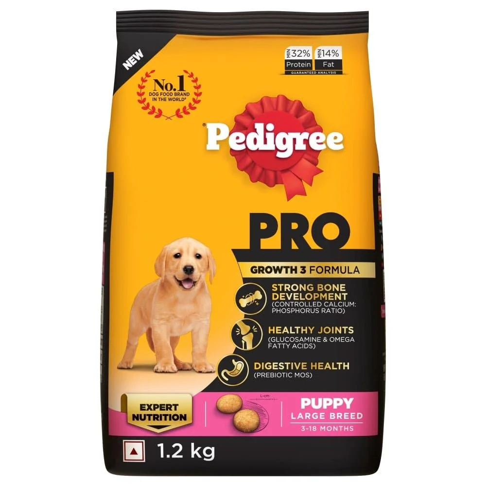 Pedigree PRO Expert Nutrition for Large Breed Puppy Dry and Chicken Chunks in Gravy Puppy Wet Food Combo - Image 12