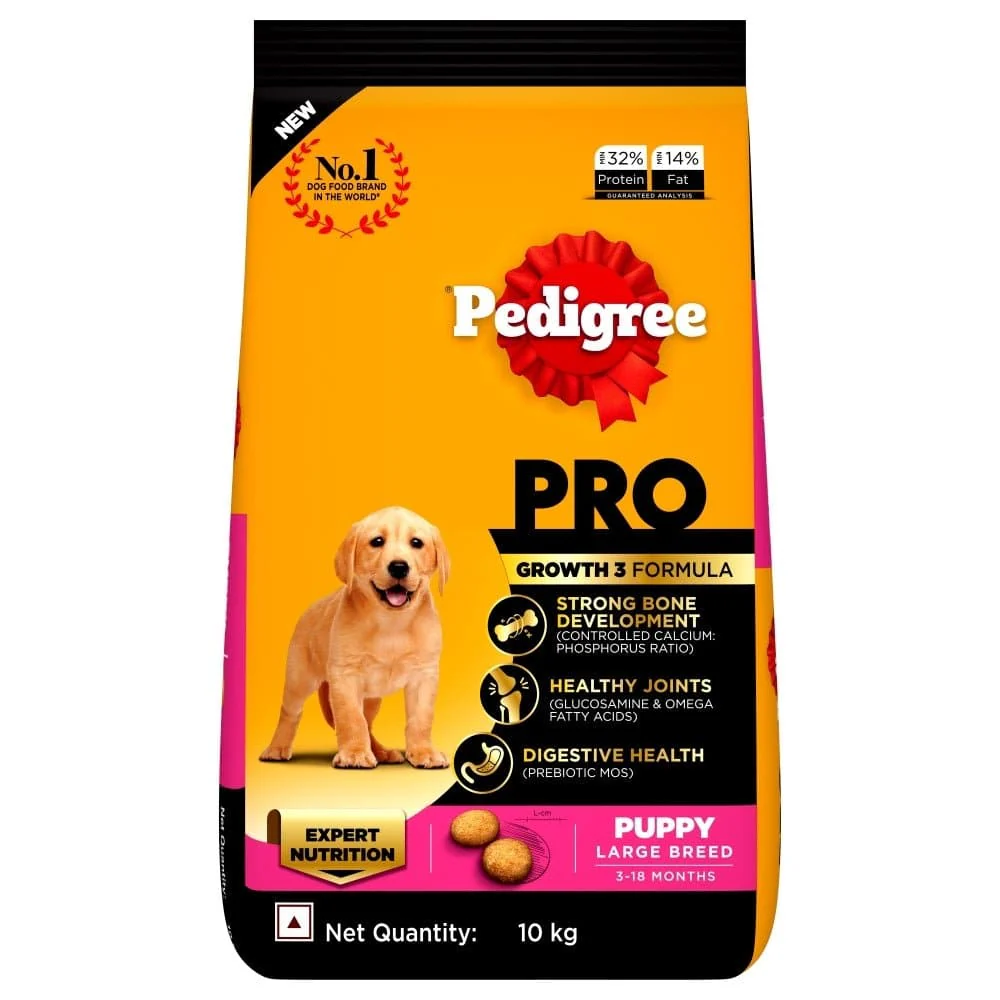 Pedigree PRO Expert Nutrition for Large Breed Puppy Dry and Chicken Chunks in Gravy Puppy Wet Food Combo - Image 14
